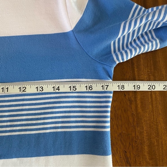 Lilly Pulitzer Marlowe Bay Blue Coconut Stripe 100% Pima Cotton Pullover Dress - Picture 11 of 14